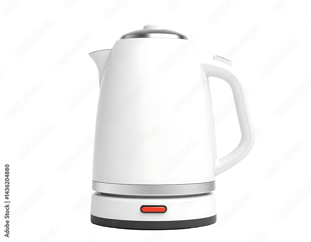 White Electric Kettle on a Base White Electric Kettle on a Base