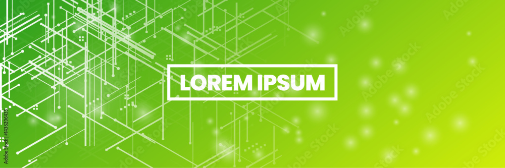 Fototapeta premium Bright digital network on a vibrant gradient background. tech lines