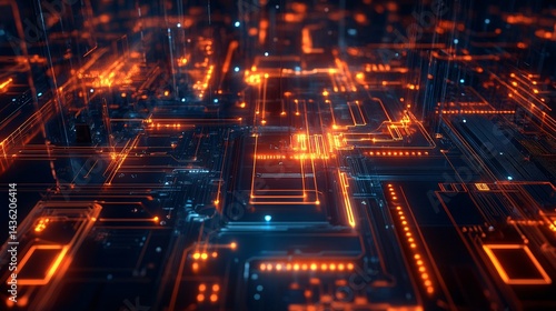 Wallpaper Mural Streamlined Mass Production of Electronic Components in Factory Setting Torontodigital.ca