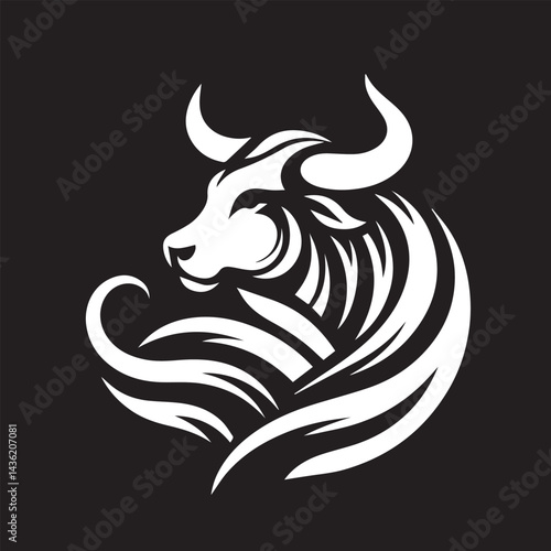 logotype, bullfight, graphic, mammal, outline, signs, silhouette, strength, aggressive, bull