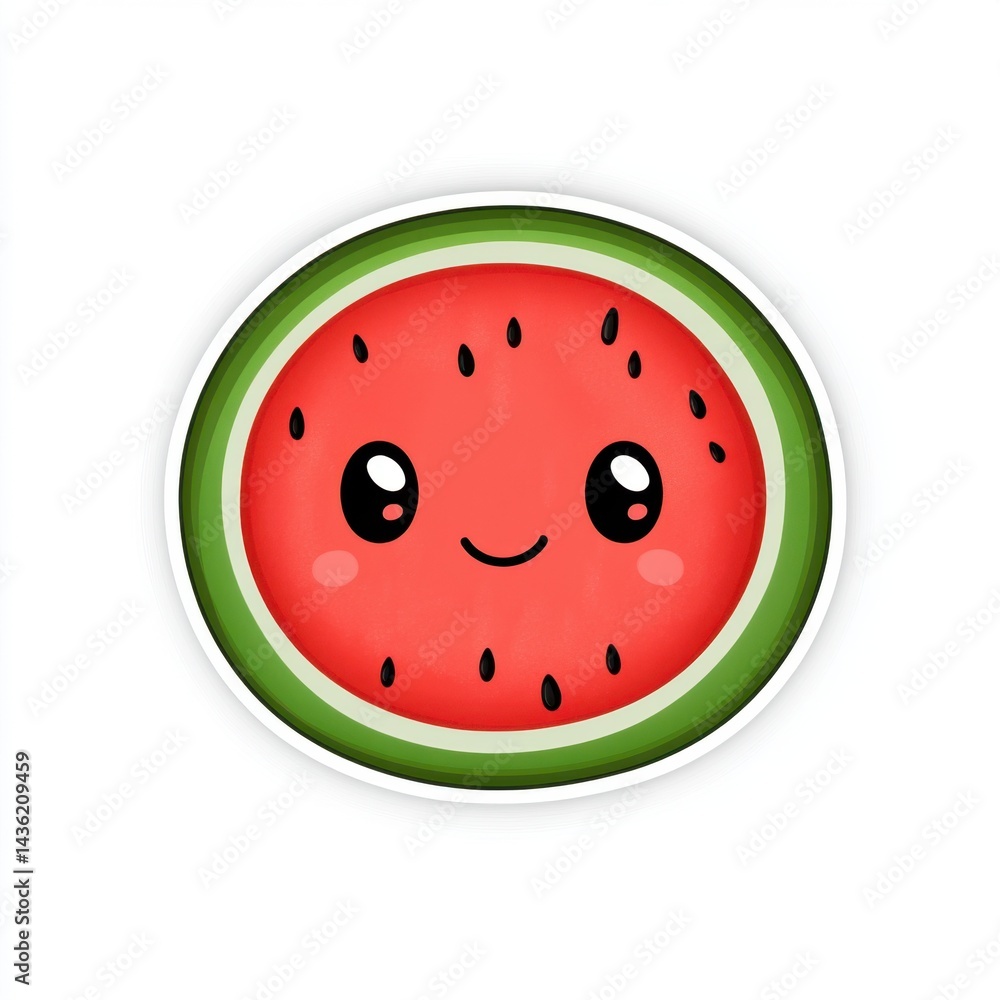 Cute and Cheerful Watermelon Character Design Illustrating Happiness and Freshness for Fun and Colorful Projects Cute and Cheerful Watermelon Character Design Illustrating Happiness and Freshness for Fun and Colorful Projects