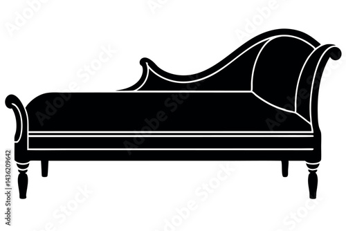 


     Daybed icon silhouette vector illustration.
