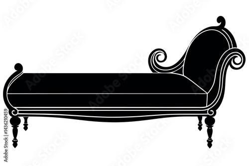 


     Daybed icon silhouette vector illustration.
