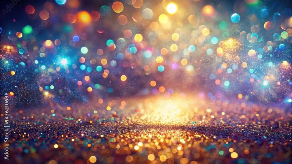 Obraz premium Shimmering Celebration A Sparkling Festive Background of Glimmering Lights and Glittering Dust