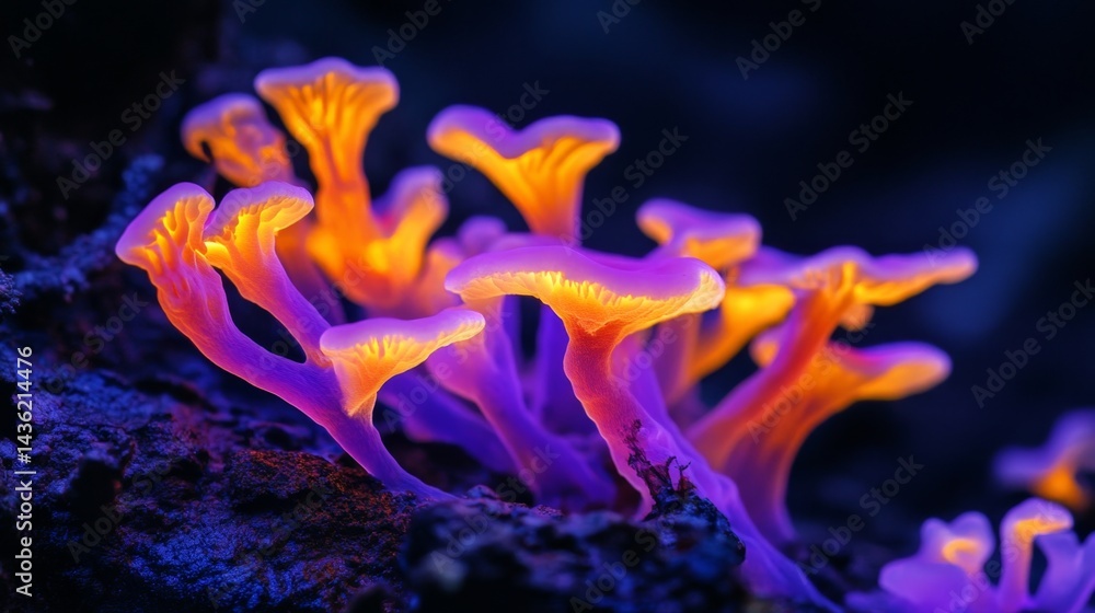 Discovering the Mesmerizing Beauty of Vibrant Fungal Mycelium in Natures Hidden Corners