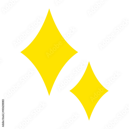 連なる輝きのベクターイラスト：ミニマルな光 - Twin Sparkle Vector Illustration: Minimal Light