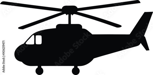 military helicopter silhouette