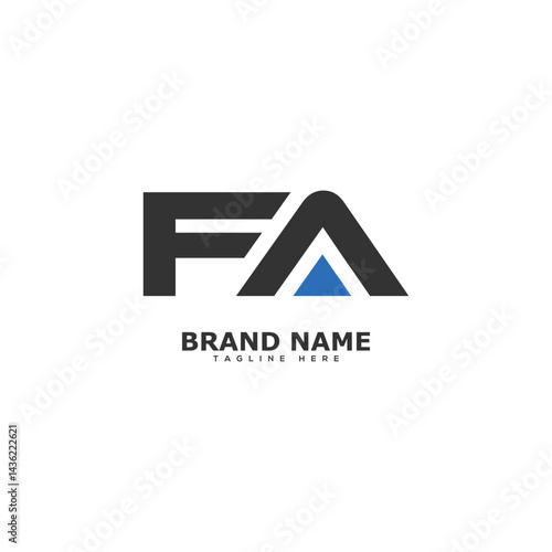 Modern Letter FA,AF,F and A Logo Design Template Creative Vector Image
