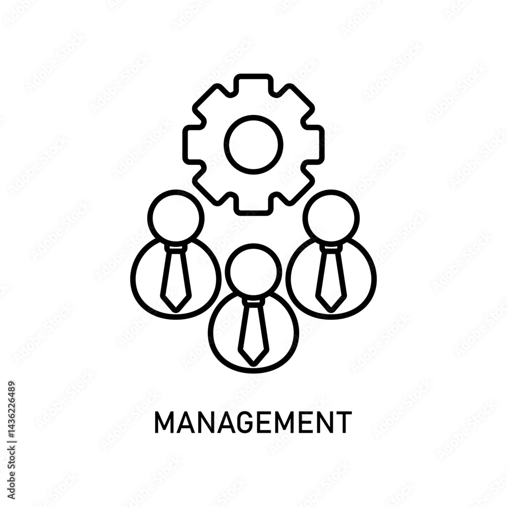 Icon a management, isolated against a clean background. Icon a management, isolated against a clean background.