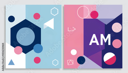 Abstract Geometric Art_Modern Design_Colorful Shapes and Patterns_Contemporary Artwork_Creative Visuals for Wall Decor and Graphic Design Projects_Artistic Composition