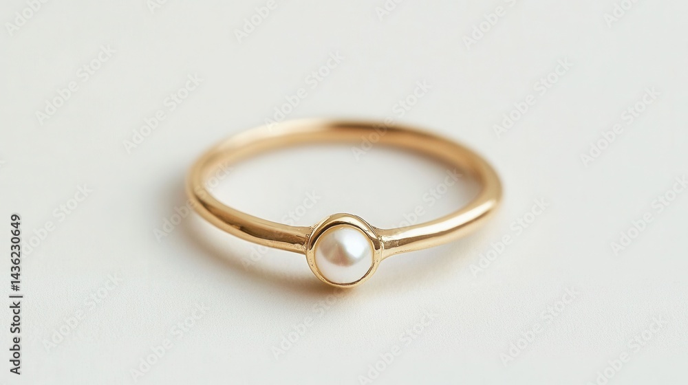 tiny minimalist ring with pearl inlay, delicate design, subtle lighting tiny minimalist ring with pearl inlay, delicate design, subtle lighting