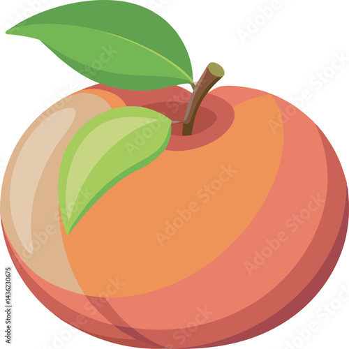 A vibrant vector art illustration of mamoncillo and nectarine fruits, showcasing colorful, detailed textures and fresh tropical appeal, perfect for designs.
