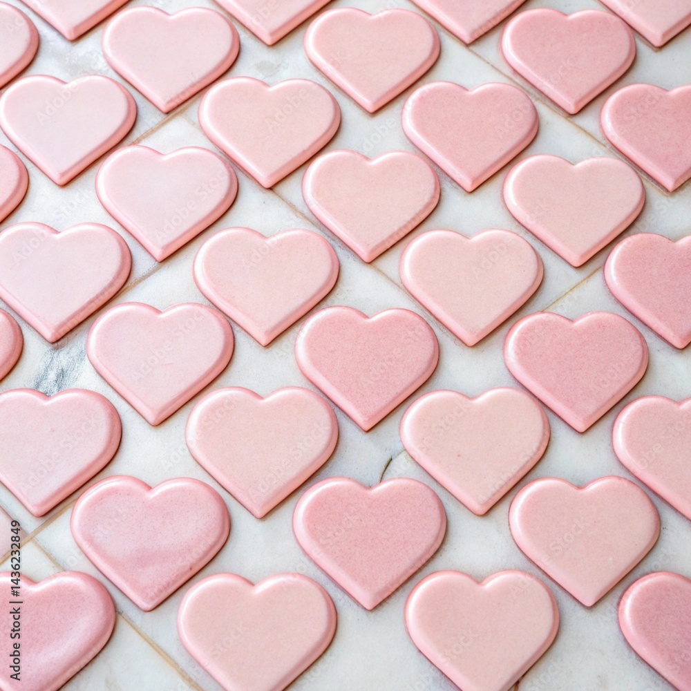 Fototapeta premium pink hearts background