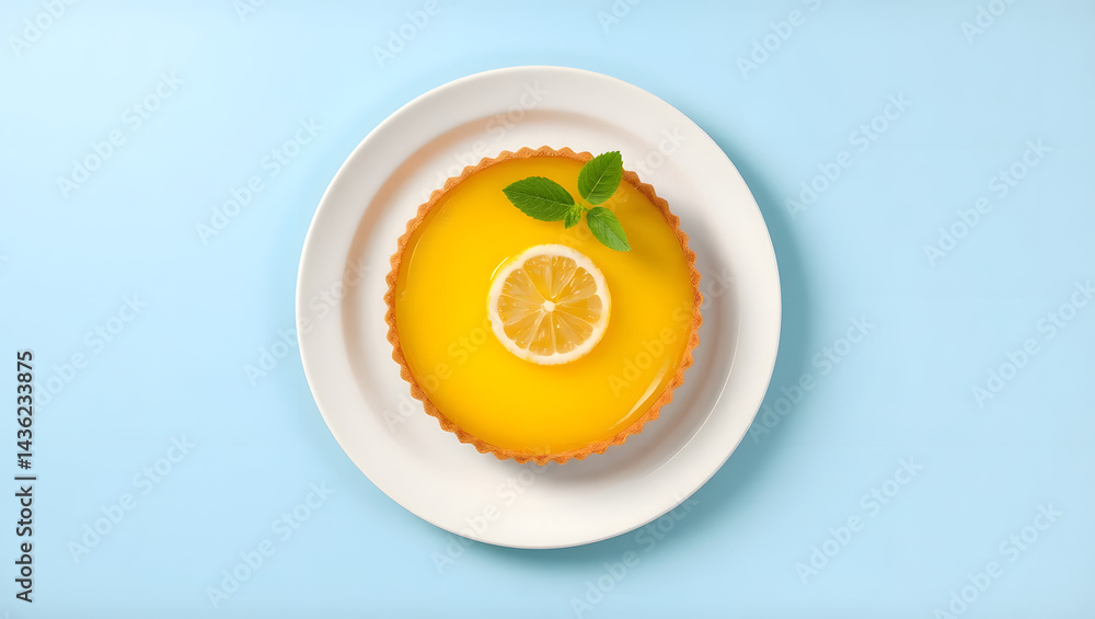 Delicious Lemon Tart A Vibrant, Zesty Treat Viewed from Above Delicious Lemon Tart A Vibrant, Zesty Treat Viewed from Above
