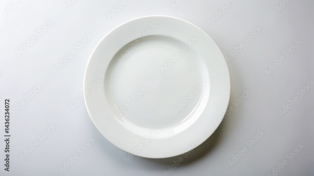 White Plate on White Background White Plate on White Background