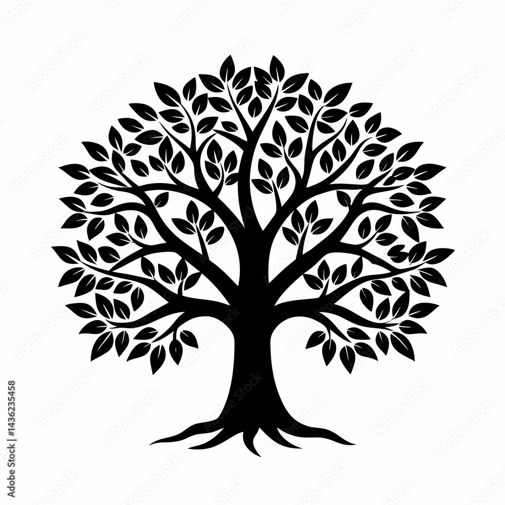 Obraz premium tree with silhouette