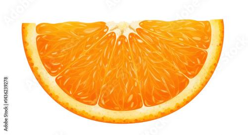 Radiant orange slice glistening with zest a vibrant citrus burst on black