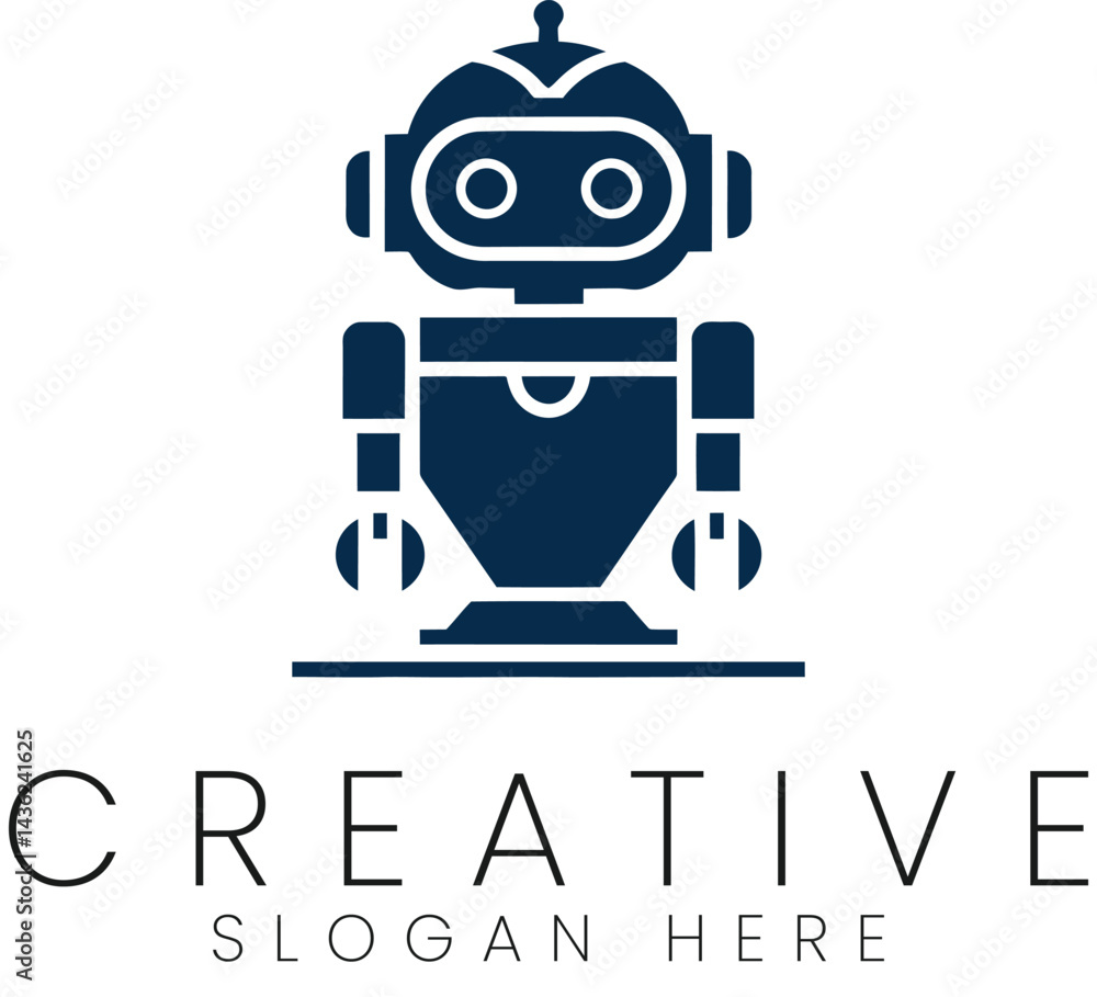 Modern Robot Icon Design Technology Creative Digital Artificial Intelligence blue dark logo smart Modern Robot Icon Design Technology Creative Digital Artificial Intelligence blue dark logo smart