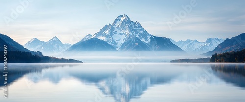 Wallpaper Mural Serene Mountain Lake Sunrise Torontodigital.ca