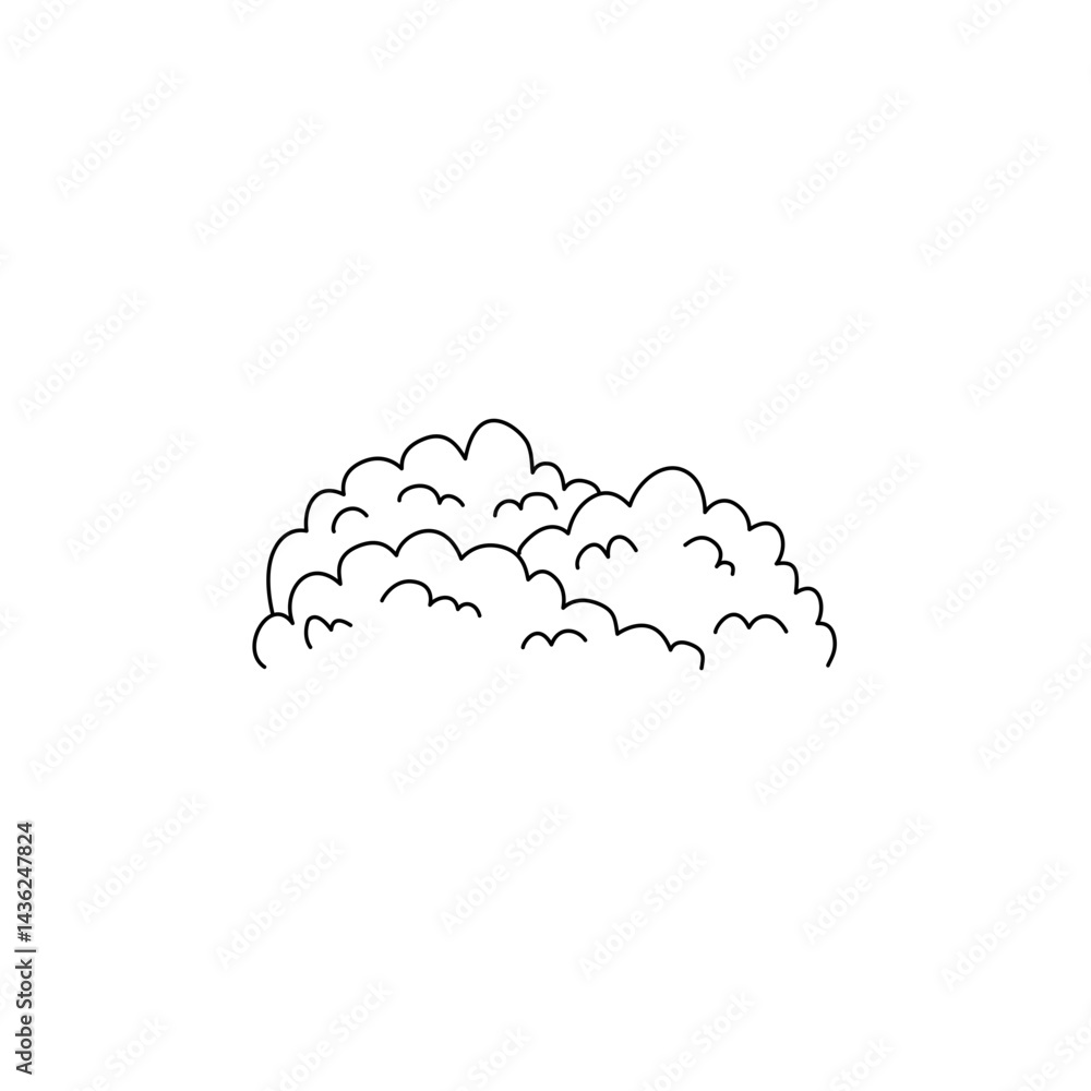 Hand drawn outline bush Hand drawn outline bush