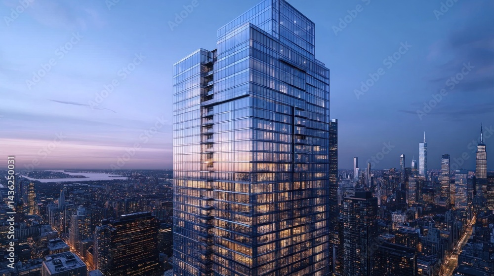 Obraz premium Modern skyscraper in urban skyline