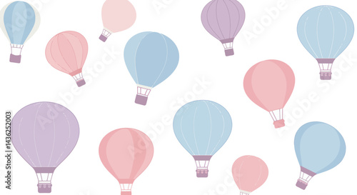 Colorful Balloons Background Illustration