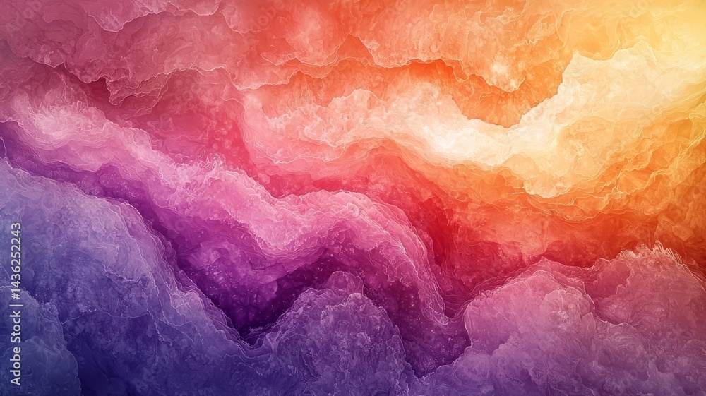Fototapeta premium Vibrant abstract waves of color in warm hues, creating a dynamic and visually captivating backdrop for creative projects and designs.