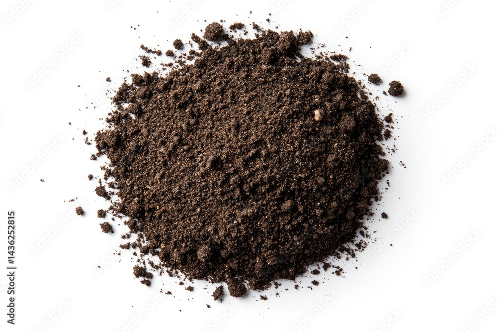 Pile of dark brown soil Pile of dark brown soil