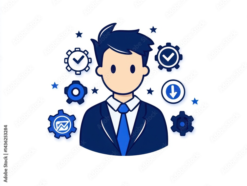 Business profile illustration Business profile illustration