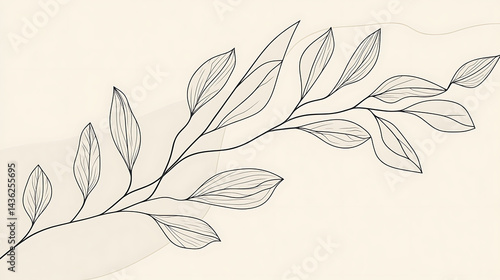 A leafy branch with a few leaves on it