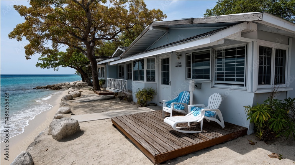 Beachfront bungalow offering relaxing seaside retreats at a popular resort destination