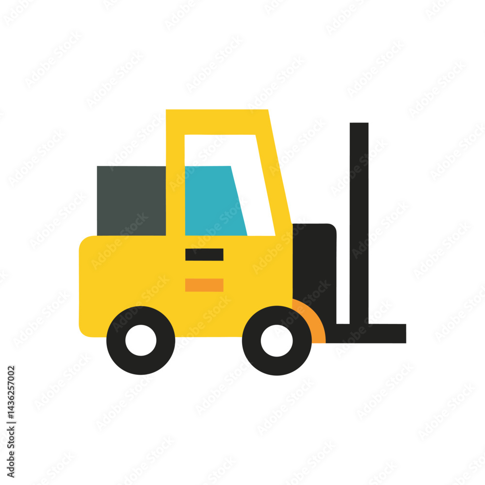 Forklift Industrial Vehicle Vector Icon Design Forklift Industrial Vehicle Vector Icon Design