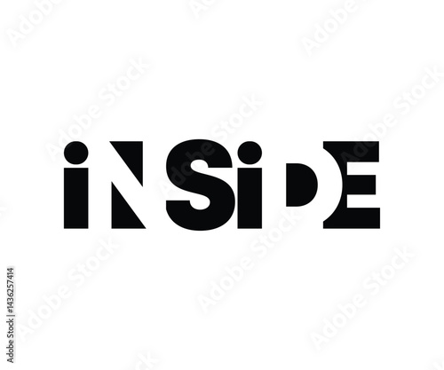 Inside wordmark logo design template