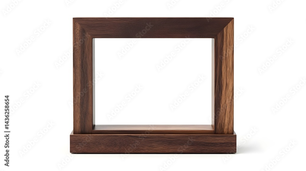 Simple Wooden Frame Showcasing Natural Wood Grain Design Elements Simple Wooden Frame Showcasing Natural Wood Grain Design Elements