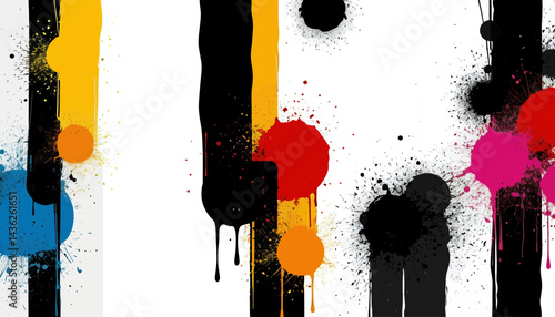 Abstract Expressionism_Colorful Splatter_Paint Drips_Modern Art_Bold Colors_Dynamic Composition_Creative Background_Contemporary Design_Artistic Wallpaper_Striking Visuals