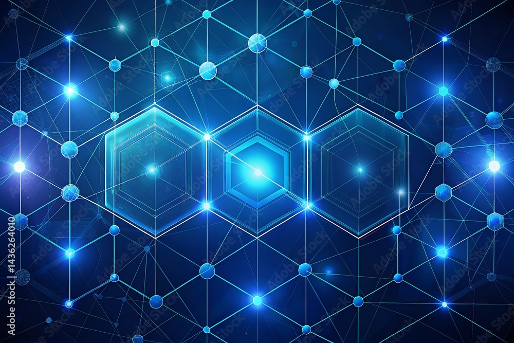 Abstract Dark Blue Network Digital Connection and Technology Abstract Dark Blue Network Digital Connection and Technology