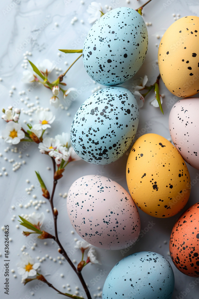 Obraz premium red easter eggs