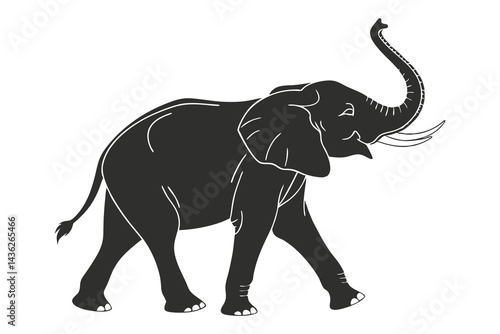 elephant isolated on white