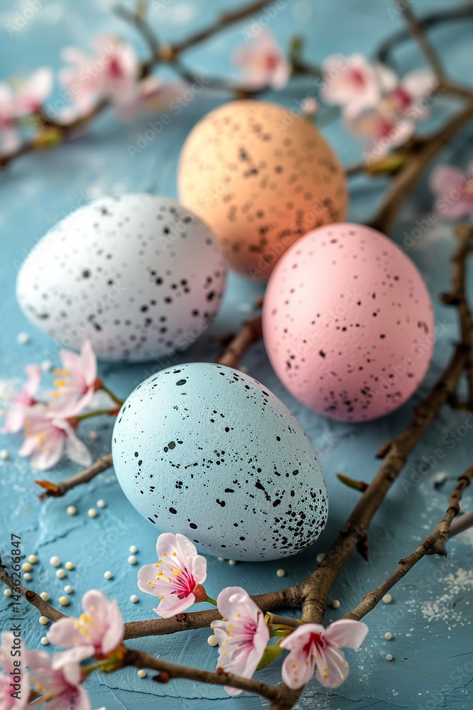 Obraz premium red easter eggs