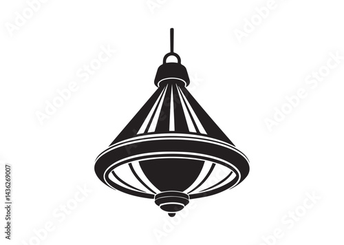 Ceiling Light Fixture icon, Ceiling Light Fixture silhouette Vector