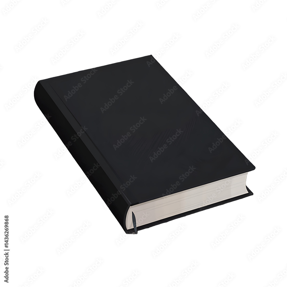 Black book, closed, isolated on black background Black book, closed, isolated on black background