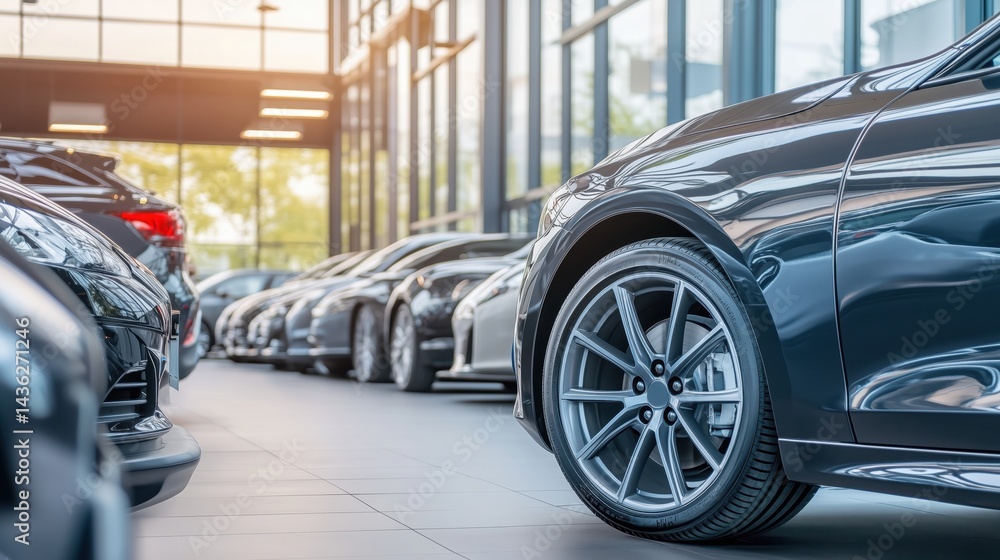 Modern car dealership showcasing latest automobiles with stylish designs and features for prospective buyers