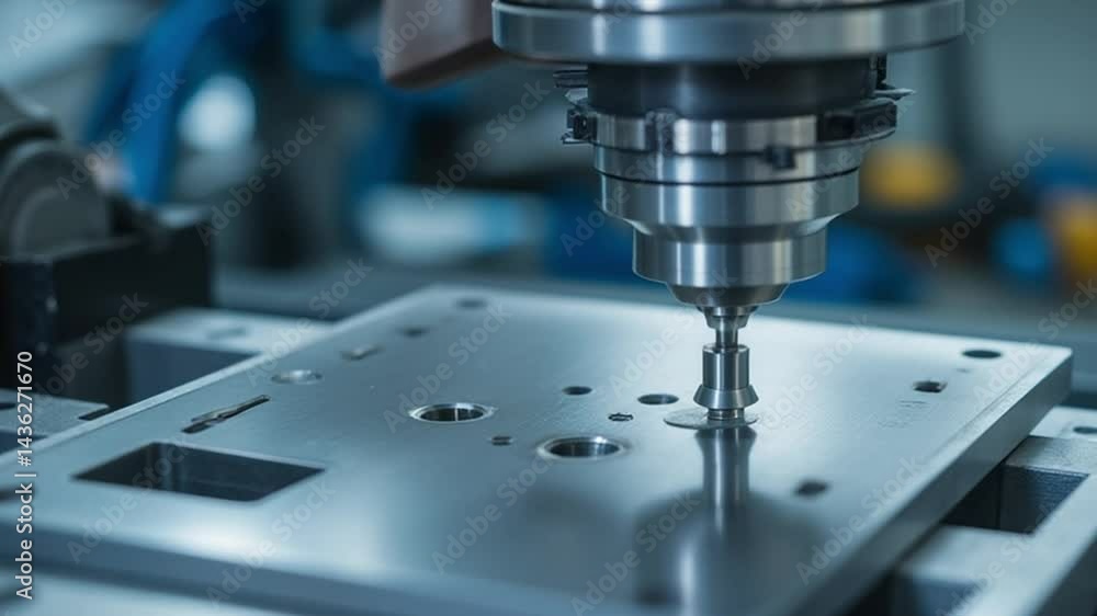 Precision Metal Machining Tool in Industrial Workshop Setting Precision Metal Machining Tool in Industrial Workshop Setting