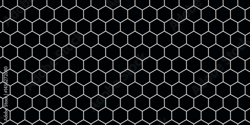 Honeycomb pattern with hexagon mesh. Texture bee comb grid. Flat vector illustration isolated on white background.