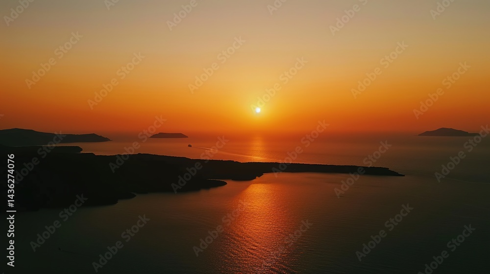 Fototapeta premium Santorini, Greece: A Mesmerizing Aegean Gem of Cliffside Beauty and Timeless Charm