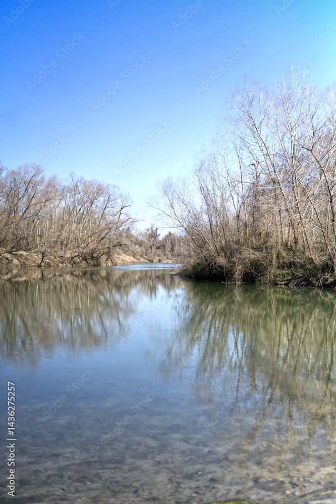 Guadalupe River – Serene Winter Reflections Guadalupe River – Serene Winter Reflections