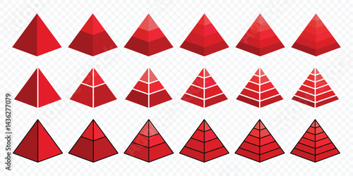 Simple 3d pyramid infographic. Development level infographic. Business graph. Business Presentation, Poster, Banner and Booklet. pyramid chart infographic flat vector diagram
