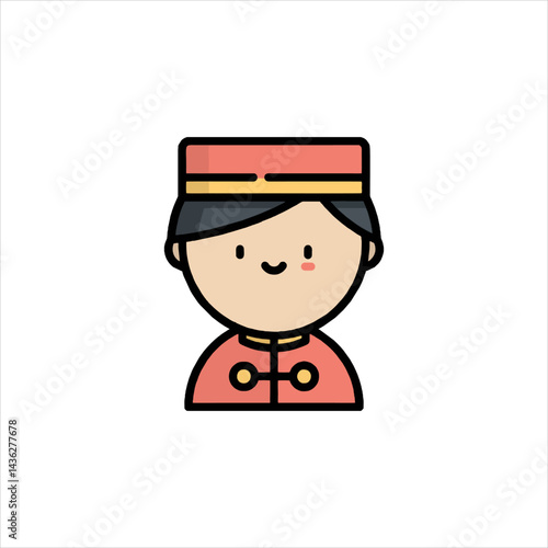 set of funny cartoon mechanic