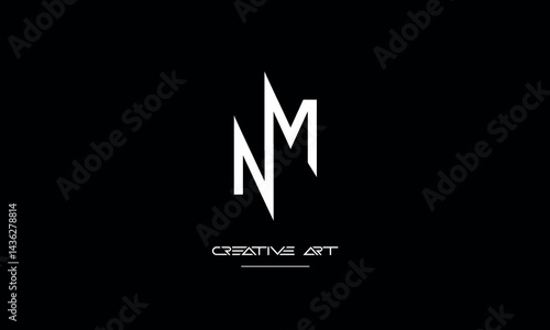 MN, NM, M, N abstract letters logo monogram