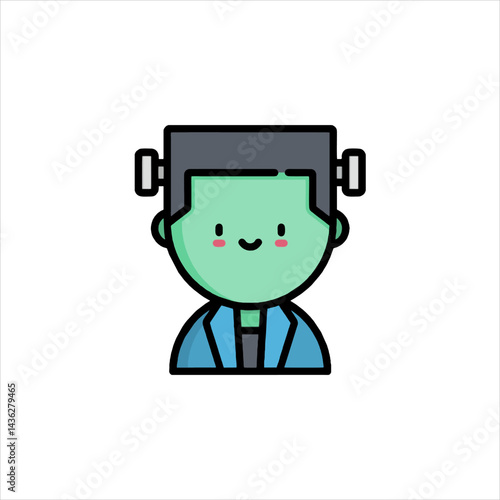 set of funny cartoon superhero